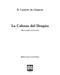 La Cabeza del Dragón/ Vocal Score